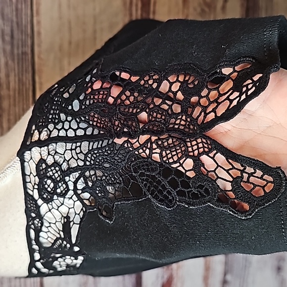 NEW LAUREN RALPH LAUREN BLACK CROCHET SHORT SLEEVE PULLOVER KNIT TOP - Picture 11 of 16